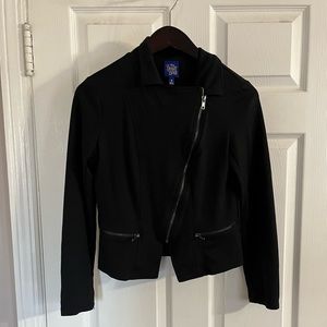 Beauty and beast solid black knit jacket